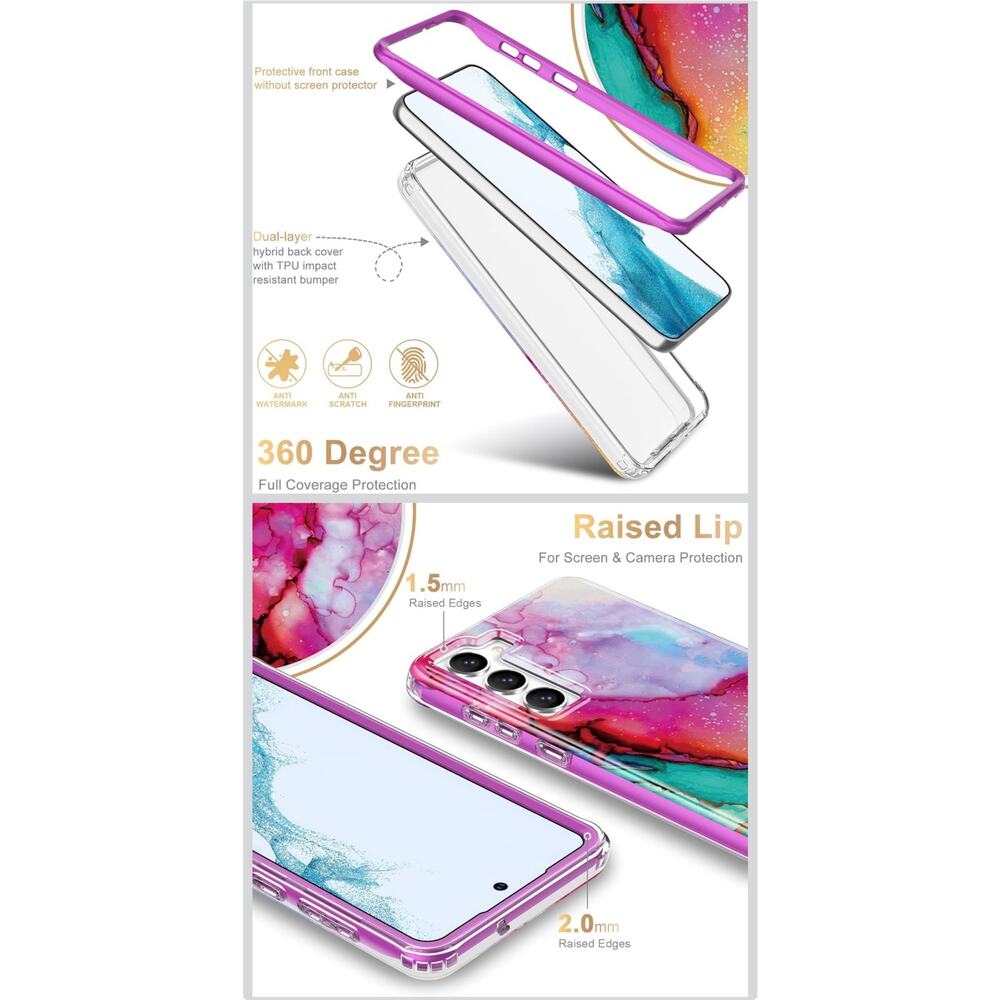 Samsung Galaxy S23 Case Protective Phone Case for Galaxy S23 6.1" Opal Marble - Picture 2 of 4